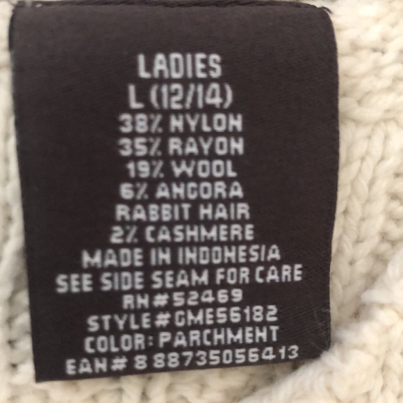 GEOGE ME by Mark Eisen cable Knitted women’s Sweater Vest size 12/14”. ( XL”) - Picture 10 of 13